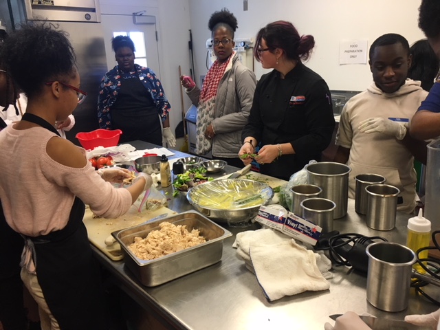 Thanks to Rachel from McCormick for helping out with the food prep in the kitchen.